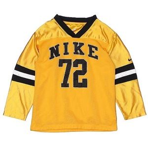 NIKE 3/4 Sleeve Mesh Sports Jersey Yellow Pullover